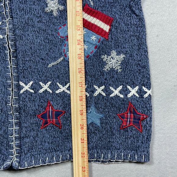 Vtg Bobbie Brooks Christmas Vest Women XL Mittens Vintage Ugly Sweater Grandma - Picture 6 of 10